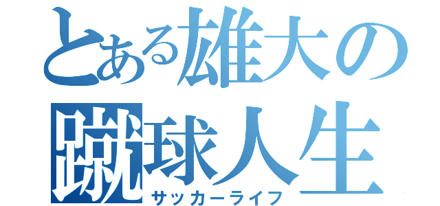 とある雄大の蹴球人生（サッカーライフ）