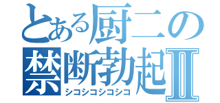 とある厨二の禁断勃起Ⅱ（シコシコシコシコ）