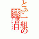 とある一組の禁書目（インデックス）