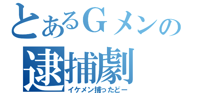 とあるＧメンの逮捕劇（イケメン捕ったどー）