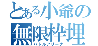 とある小爺の無限枠埋（バトルアリーナ）