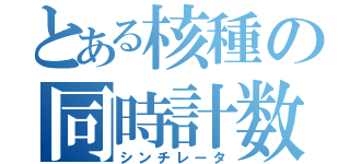 とある核種の同時計数（シンチレータ）