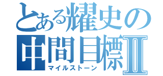 とある耀史の中間目標点Ⅱ（マイルストーン）