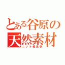 とある谷原の天然素材（ニット帽見参）