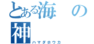 とある海の神（ハマダホウカ）