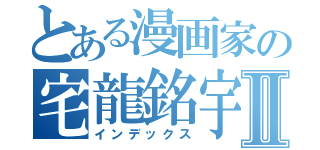 とある漫画家の宅龍銘宇Ⅱ（インデックス）