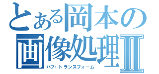 とある岡本の画像処理Ⅱ（ハフ・トランスフォーム）