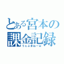 とある宮本の課金記録（うぇぶまねーｗ）