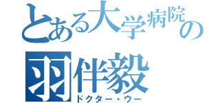 とある大学病院の羽伴毅（ドクター・ウー）