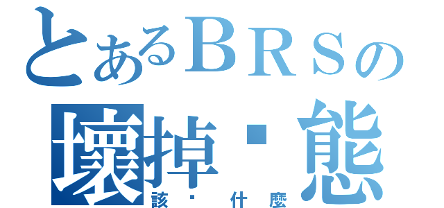 とあるＢＲＳの壞掉狀態（該說什麼）