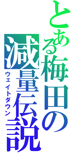 とある梅田の減量伝説Ⅱ（ウェイトダウン）