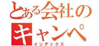 とある会社のキャンペーン（インデックス）