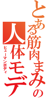 とある筋肉まみれの人体モデル（ヒューマンボディ）