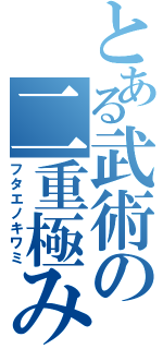 とある武術の二重極み （フタエノキワミ）