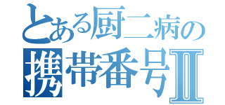 とある厨二病の携帯番号Ⅱ（）