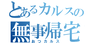 とあるカルスの無事帰宅（おつカルス）