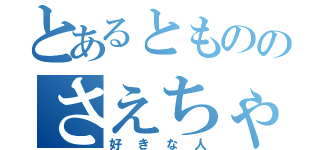 とあるともののさえちゃん（好きな人）