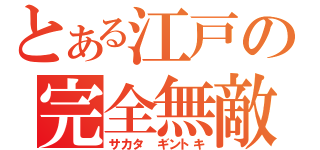 とある江戸の完全無敵（サカタ　ギントキ）