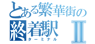 とある繁華街の終着駅Ⅱ（ターミナル）