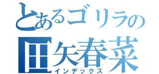 とあるゴリラの田矢春菜（インデックス）