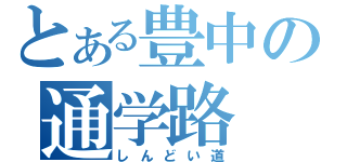 とある豊中の通学路（しんどい道）