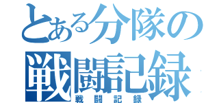 とある分隊の戦闘記録（戦闘記録）