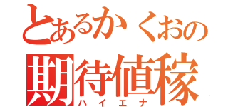 とあるかくおの期待値稼動（ハイエナ）