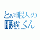 とある暇人の暇猫くん（勉強しない受験生）