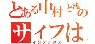 とある中村と浅野のサイフは超電磁砲（インデックス）