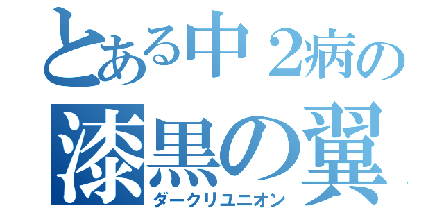 とある中２病の漆黒の翼（ダークリユニオン）