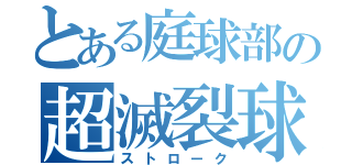 とある庭球部の超滅裂球（ストローク）