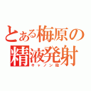 とある梅原の精液発射（キャノン砲）