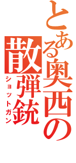 とある奥西の散弾銃（ショットガン）