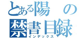 とある陽の禁書目録（インデックス）