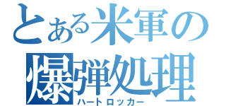 とある米軍の爆弾処理（ハートロッカー）