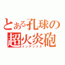 とある孔球の超火炎砲（インデックス）