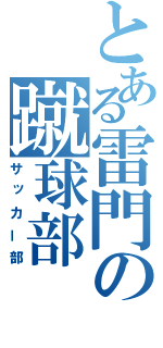 とある雷門の蹴球部（サッカー部）