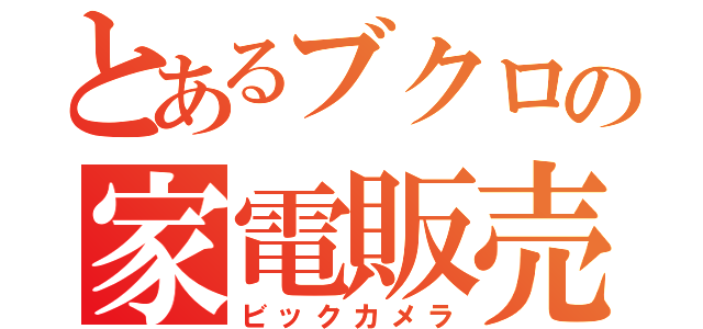 とあるブクロの家電販売（ビックカメラ）