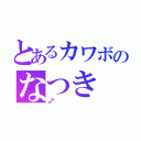 とあるカワボのなつき（♂）