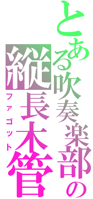 とある吹奏楽部の縦長木管（ファゴット）