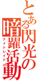 とある閃光の暗躍活動（ナイトレイド）