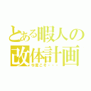 とある暇人の改体計画（今度こそ・・・）