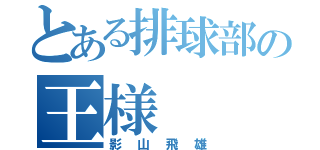 とある排球部の王様（影山飛雄）