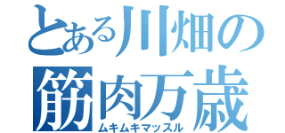 とある川畑の筋肉万歳（ムキムキマッスル）