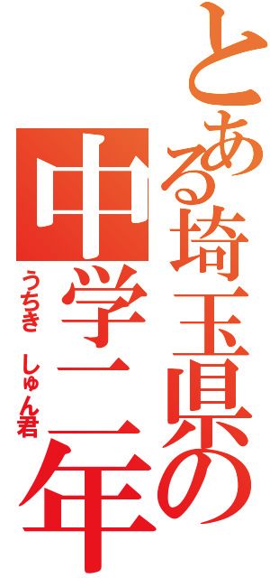 とある埼玉県の中学二年生（うちき　しゅん君）