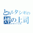 とあるタシギの煙の上司（かわいいよね）