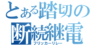 とある踏切の断続継電器（フリッカーリレー）