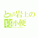 とある岩上の寝小便（ぶしゃぁぁぁー）