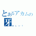 とあるアカムの牙（ほしい？）