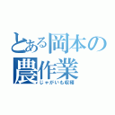 とある岡本の農作業（じゃがいも収穫）